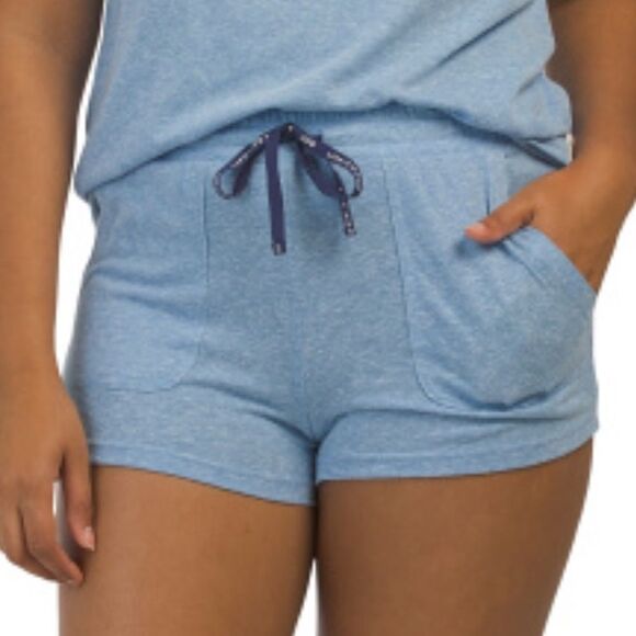 Life is Good TAKE IT OUTSIDE Blue 2 Piece Sleep Shirt & Shorts PJ Set - Picture 5 of 16